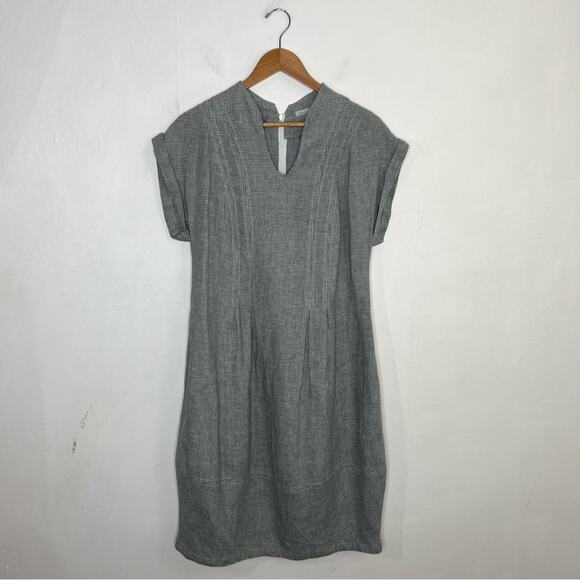 G R NATURE Green Linen Dress Size 40 or US Medium - Picture 1 of 12